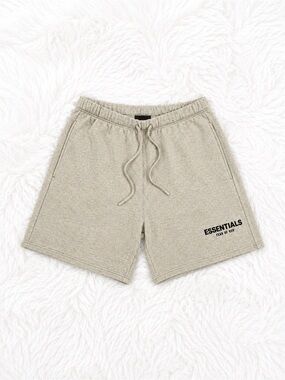 ESSENTIALS Men's Sandstone Terry Athletic Shorts